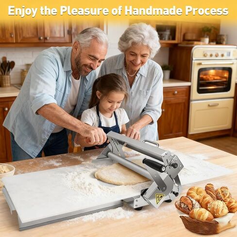 40.9''x15.5" Folding Dough Sheeter,Manual Stainless Steel Dough Machine,dough sheeter machine for home,(ith Sheeter Board) Thickness Adjustable，Suitable for home and commercial use in Saudi Arabia