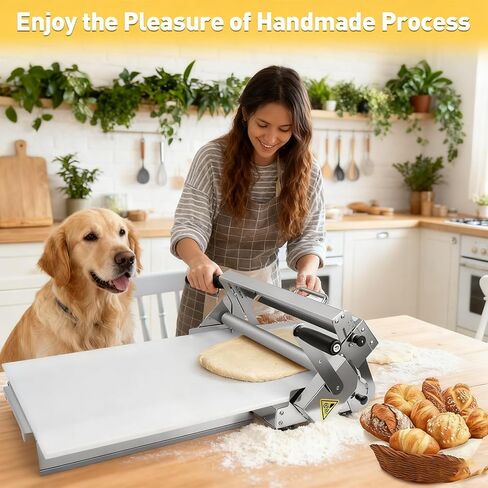 40.9''x15.5" Folding Dough Sheeter,Manual Stainless Steel Dough Machine,dough sheeter machine for home,(ith Sheeter Board) Thickness Adjustable，Suitable for home and commercial use in Saudi Arabia