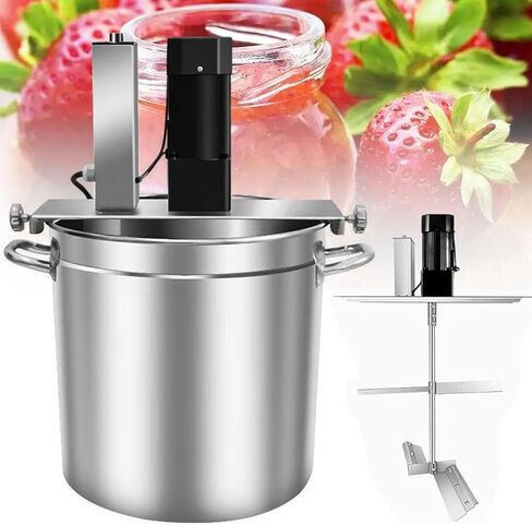 Automatic Food Mixer -Commercial Heating Mixer With 4 Blade Stirring Scraper,for Making Jam, Sauce, Filling, Hot Pot Seasoning Bottom Soup Stirre(15L) in Saudi Arabia