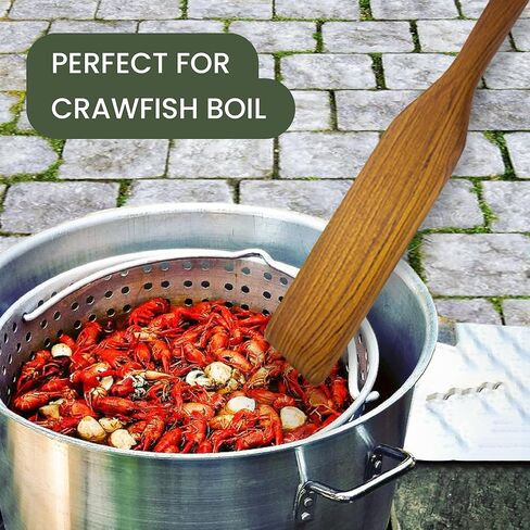 Crawfish & Seafood Boil Paddle (36" Extra Long, Teak Wood) | Wooden Stir Paddle for Cooking & Stirring Big Pot of Soup, Stew, Sauce, Cajun in Saudi Arabia