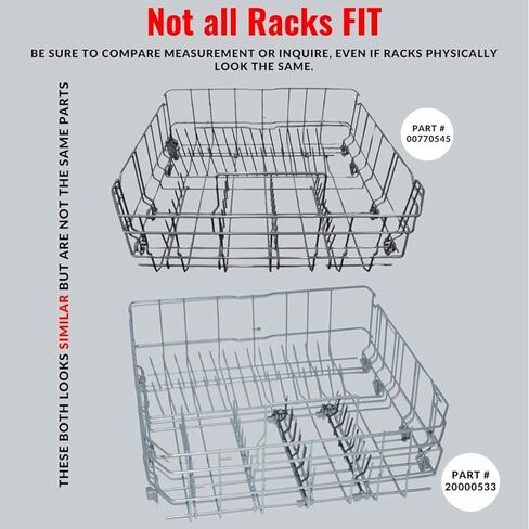 Lower Dishwasher Crockery Basket Rack. Compatible with Bosch & Thermador 20007189. Fits Specific Models only. 21 5/8" Deep. in Saudi Arabia