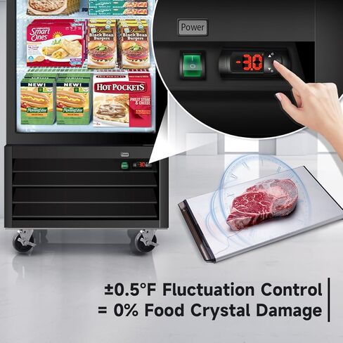 20 Cu.Ft Single Door Commercial Upright Display Freezer Merchandiser —Glass Doors With ETL Certified, -8 to -1℉,Auto Defrost, Heated Door Frame, LED Lighting, for Cafes, Restaurants, Stores. in Saudi Arabia