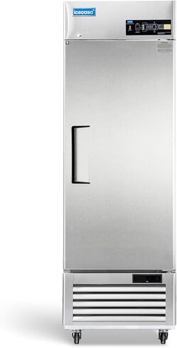 ICECASA 54" W Commercial Refrigerator Reach-in 49 Cu.ft 2 Solid Door Stainless Steel Commercial Refrigerator Fan Cooling for Restuarant, Bar, Shop, etc in Saudi Arabia