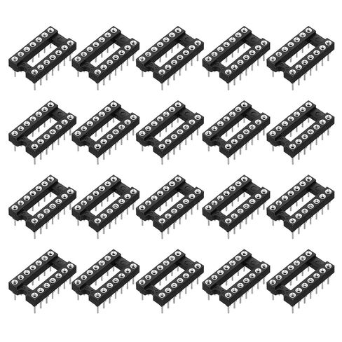 MECCANIXITY 30Pcs DIP IC Chip Socket Adapter 8 Pin IC Assortment Kit 2.54mm/0.1" Pitch for Breadboard Project, PCB Board Design in Saudi Arabia