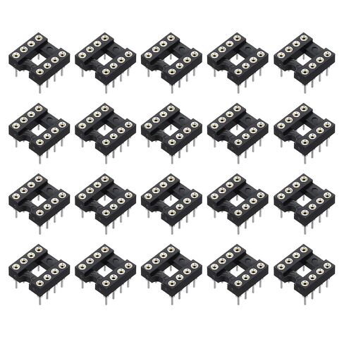 MECCANIXITY 30Pcs DIP IC Chip Socket Adapter 8 Pin IC Assortment Kit 2.54mm/0.1" Pitch for Breadboard Project, PCB Board Design in Kuwait