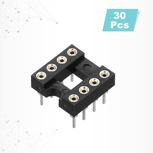 MECCANIXITY 30Pcs DIP IC Chip Socket Adapter 8 Pin IC Assortment Kit 2.54mm/0.1" Pitch for Breadboard Project, PCB Board Design in Kuwait