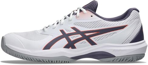 ASICS Men's Game FlyteFoam Tennis Shoes, 10, White/Greyish Purple in Saudi Arabia