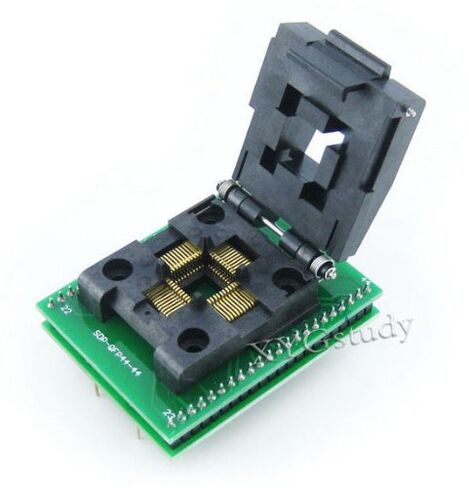 QFP44 إلى DIP44 (A) IC51-0444-467 10x10 مم الملعب 0.8 Yamaichi IC MCU محول برمجة المقبس @ XYG in Saudi Arabia