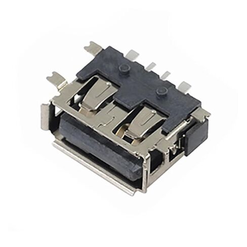 Fengpeng 10 قطعة/الوحدة أنثى الاعوجاج حافة USB 2.0 4 دبوس نوع A SMT قدم 180 درجة العقص تهمة التوصيل المقبس وصلة مرفاع سلك محول in Kuwait