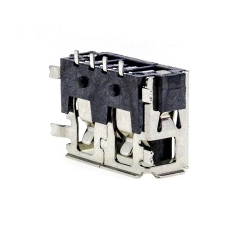 Fengpeng 10 قطعة/الوحدة أنثى الاعوجاج حافة USB 2.0 4 دبوس نوع A SMT قدم 180 درجة العقص تهمة التوصيل المقبس وصلة مرفاع سلك محول in Kuwait