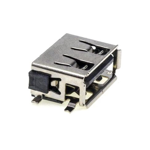 Fengpeng 10 قطعة/الوحدة أنثى الاعوجاج حافة USB 2.0 4 دبوس نوع A SMT قدم 180 درجة العقص تهمة التوصيل المقبس وصلة مرفاع سلك محول in Kuwait