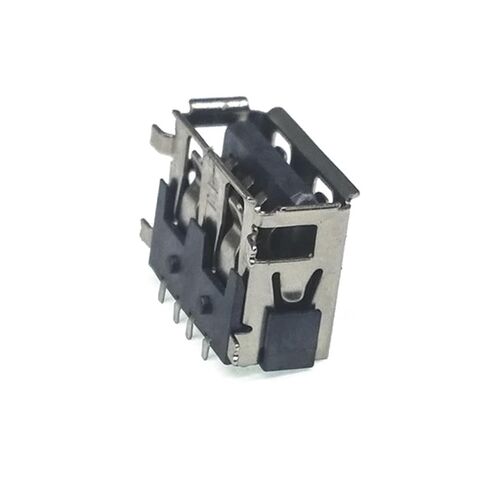 Fengpeng 10 قطعة/الوحدة أنثى الاعوجاج حافة USB 2.0 4 دبوس نوع A SMT قدم 180 درجة العقص تهمة التوصيل المقبس وصلة مرفاع سلك محول in Kuwait