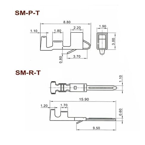Fengpeng 10 مجموعة/وحدة SM 2.54 مللي متر دبوس أنثى و ذكر الإسكان لصق محطات وصلة مرفاع AWG 28-22 SM-2P SM-2R JST سلك محول كتل in Kuwait