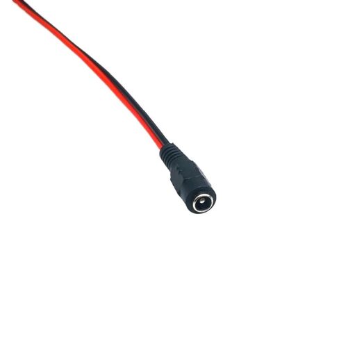 fengpeng 100Pcs 5.5x2.1mm DC Female Power Cable 12V Plug Wire Adapter Connector Jack for CCTV Camera .5 * 2.1(DC Male) in Saudi Arabia