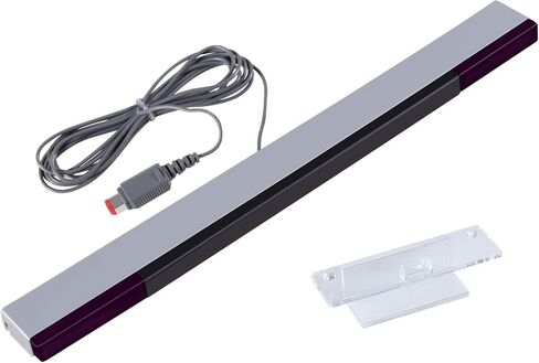 Sensor Bar for Wii, Replacement Wired Infrared Ray Sensor Bar for Nintendo Wii and Wii U Console, Includes Clear Stand in Saudi Arabia