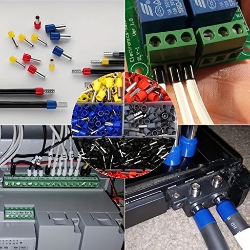 200pcs Assorted Wire Ferrules Terminals Kit AWG 22-10 Insulated Copper Crimp Connectors for Industrial and Power Control Systems in Saudi Arabia