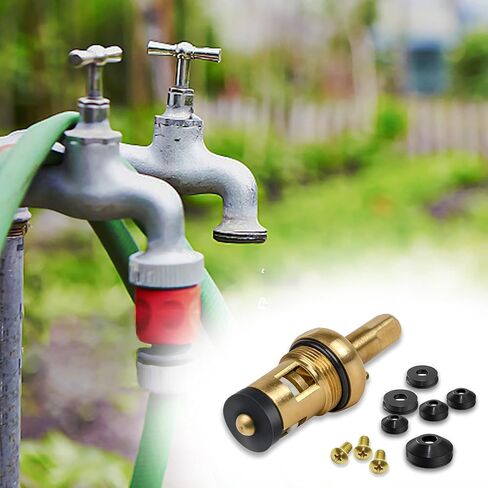 KEZE 96 PCS 10 Size Faucet Washers Assorted Kit with Brass Bibb Screws Assortment Flat and Beveled Rubber Washer for DIY Outdoor Faucets Stem Leak Worn Out Seal Repair in Saudi Arabia