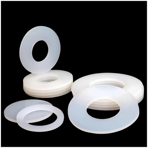 Silicone Gaskets & Rubber Round Seals - Flange Gaskets, High Temp Resistant (-60°C to 200°C), DN15 to DN400, 1-sheet/5-sheets for Home & Industrial Equipment Sealing 5sheets DN80 in Saudi Arabia