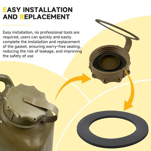 2 حزمة جيري يمكن جوانات الوقود المطاطي يمكن ختم غسالات بديلة، 3.35 بوصة خارجي، 2.25 بوصة داخلي متوافق مع 5 جالون صولجان وعلب غاز USMC Blitz in Kuwait