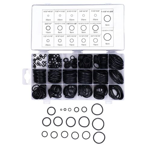 222Piece Rubber O Washer Gasket Kit, Metric Assortment for Pipeline, Vehicle and Hydraulic Repairs, NBR Sealing Accessories in Saudi Arabia