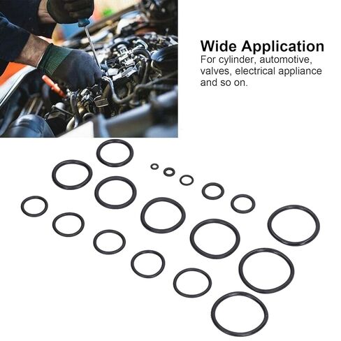 222Piece Rubber O Washer Gasket Kit, Metric Assortment for Pipeline, Vehicle and Hydraulic Repairs, NBR Sealing Accessories in Saudi Arabia