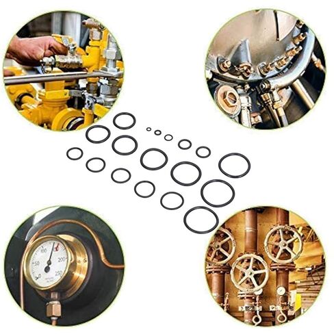 222Piece Rubber O Washer Gasket Kit, Metric Assortment for Pipeline, Vehicle and Hydraulic Repairs, NBR Sealing Accessories in Saudi Arabia