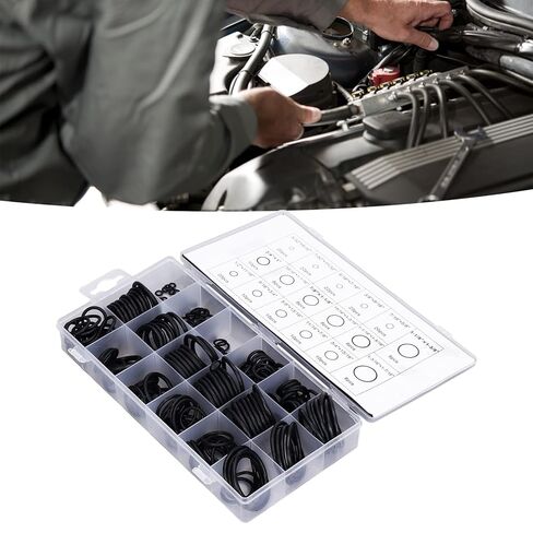 222Piece Rubber O Washer Gasket Kit, Metric Assortment for Pipeline, Vehicle and Hydraulic Repairs, NBR Sealing Accessories in Saudi Arabia