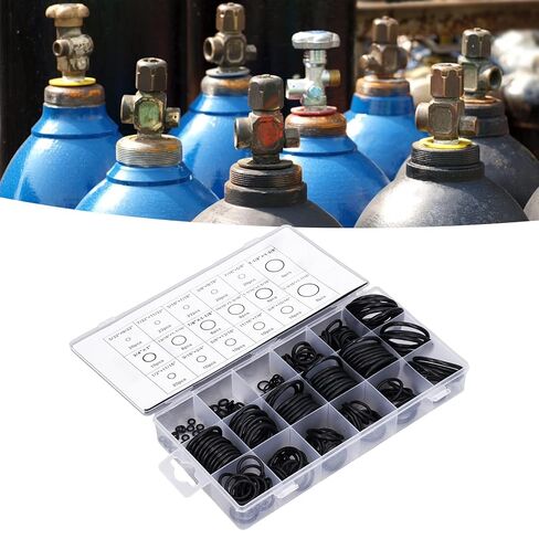 222Piece Rubber O Washer Gasket Kit, Metric Assortment for Pipeline, Vehicle and Hydraulic Repairs, NBR Sealing Accessories in Saudi Arabia