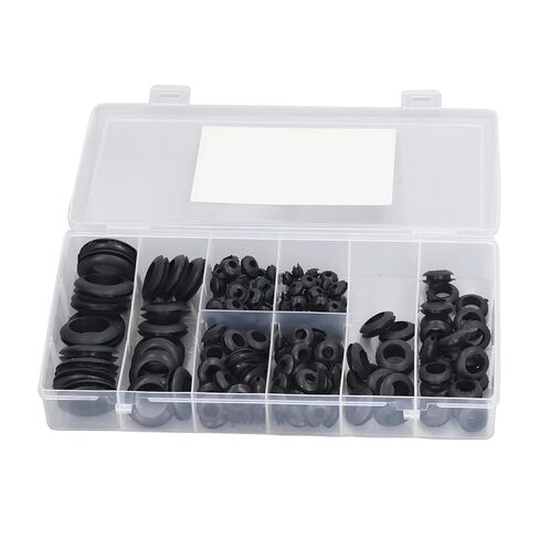 200 Pcs Rubber Grommet Set - Durable, Oil Proof Grommet Kit for Wall Hole, Workshop, Car, Electrical - Rubber Hole Grommet, Rubber Hole Plug, Rubber Grommet Kit in Saudi Arabia