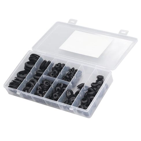 200 Pcs Rubber Grommet Set - Durable, Oil Proof Grommet Kit for Wall Hole, Workshop, Car, Electrical - Rubber Hole Grommet, Rubber Hole Plug, Rubber Grommet Kit in Saudi Arabia