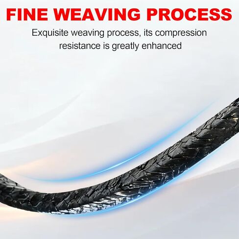 10ft Length Flexible Graphite Braided Compression Packing (1/8"×1/8") – High-Temperature, Chemical-Resistant Sealing Rope for Pump Valve and Mechanical Seal in Saudi Arabia