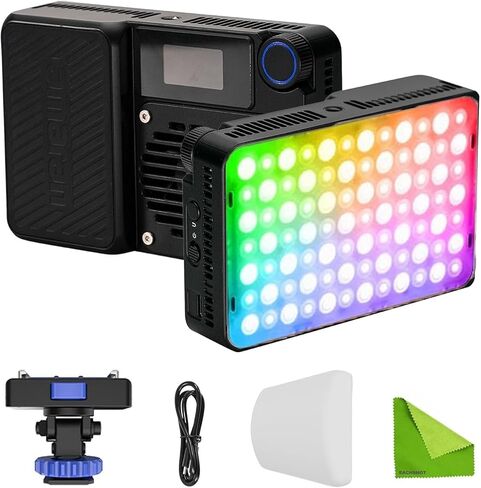 AMARAN ACE 25C RGB LED ضوء الفيديو ، 25W/32W MODE MODE ضوء الجيب مع 2300K-10000K CCT ، 1500 لوكس@1M ، 4500MAH بطارية قابلة لإعادة الشحن ، PD الشحن السريع ، التحكم في التطبيق و VLOG الإضاءة الفحم in Saudi Arabia