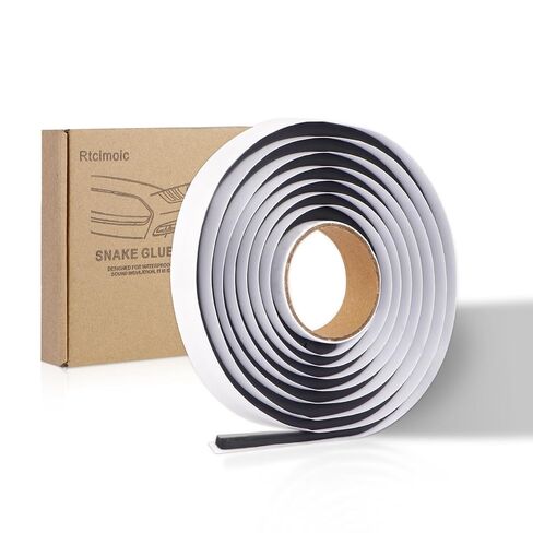 Rtcimoic Butyl Sealant Tape, 15 Feet, Butyl Rubber Sealant, Suitable for Sealing Leaks in Vehicles, Campers, Ships, Car Windows, Headlights and Windshields, Butyl Tape for Filling and Repairing. in Saudi Arabia