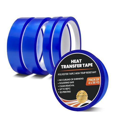 Beezay Goods Heat Tape for Sublimation, 10mm x 4 (108ft), Heat Transfer Tape, Thermal Tape, Heat Resistant Tape for Heat Press, Printing, Soldering, Protecting Circuit Board, No Residue in Saudi Arabia