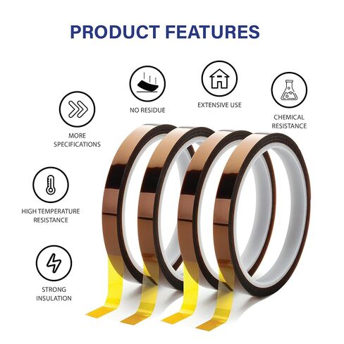 Beezay Goods Heat Tape for Sublimation, 10mm x 4 (108ft), Heat Transfer Tape, Thermal Tape, Heat Resistant Tape for Heat Press, Printing, Soldering, Protecting Circuit Board, No Residue in Saudi Arabia