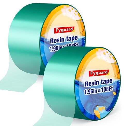 Fyguard 2 Rolls Resin Tape 1.96In×108Ft Epoxy Tape High Temperature Resistant 220℃, Epoxy Tapes for DIY Jewelry River Table Spray Painting Welding Electronic Heating, No Residue in Saudi Arabia