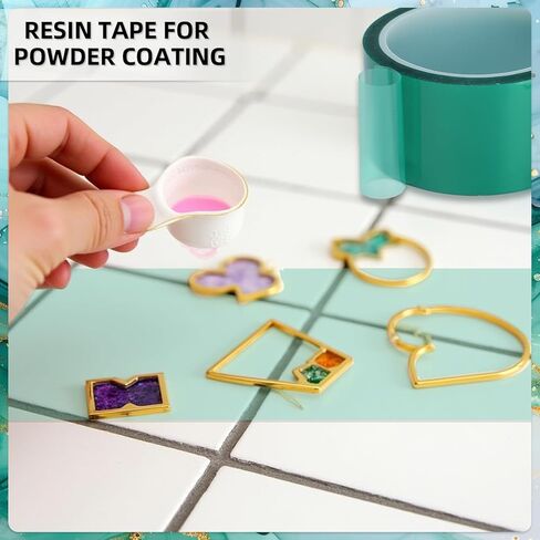 Fyguard 2 Rolls Resin Tape 1.96In×108Ft Epoxy Tape High Temperature Resistant 220℃, Epoxy Tapes for DIY Jewelry River Table Spray Painting Welding Electronic Heating, No Residue in Saudi Arabia
