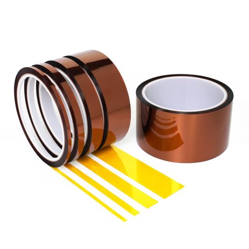 High Temperature Heat Resistant Polyimide Tape,No Residue for Masking,3D Printing,Sublimation Transfer Press,Thermal,Electronic Insulating,Soldering,Circuit Boards,Powder Coating 1/8'',1/4",1/2",1",2" in Saudi Arabia