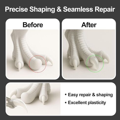 1DFAUL 100g UV Light Curing Putty, Solid Resin, Multi Purpose Adhesive High Hardness Quick Curing, for 3D Crafts, Repair, Modeling UV Clay & Nail Art in Kuwait