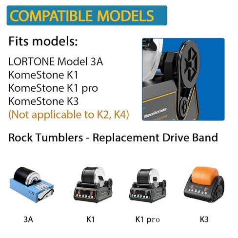 4 عبوات من أحزمة محرك دائرية مطاطية من النتريل لطراز LORTONE 3A وKomeStone K1 وK3 Rock Tumblers (لا تنطبق على K2، K4) - شريط محرك بديل in Kuwait