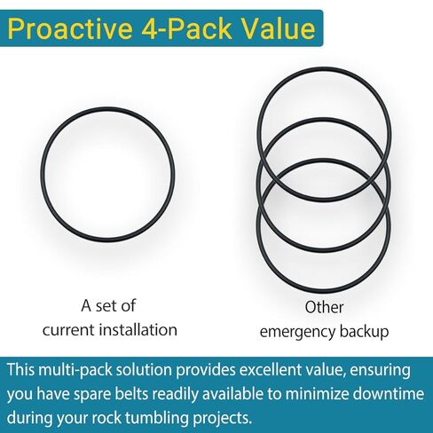 4 عبوات من أحزمة محرك دائرية مطاطية من النتريل لطراز LORTONE 3A وKomeStone K1 وK3 Rock Tumblers (لا تنطبق على K2، K4) - شريط محرك بديل in Kuwait