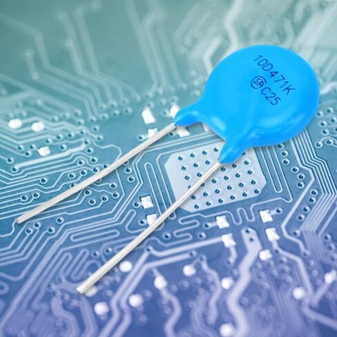 شيفوناد 100 قطعة مكثف 10D471K 10K471 470 فولت 10 مللي متر مكون إلكتروني مضمن لحماية الدوائر الإلكترونية (10D471K) in Kuwait