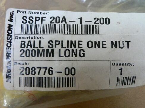 Sspf 20A-1-200 Ball Spline One Nut 200Mm Long in Saudi Arabia
