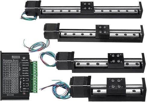 HHBL8I طاولة منزلقة بمحرك T-نوع دليل خطي للسكك الحديدية مرحلة صغيرة منزلقة محرك محرك عدة وحدة خطية كهربائية Z محور 50-300 مم (سائق السكتة الدماغية 50 مم، درجة 4 مم) in Kuwait