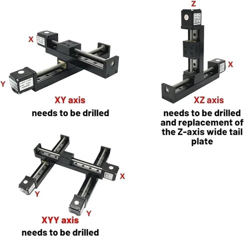 HHBL8I Motorized Slide Table T-Type Linear Guide Rail Stage Mini Sliding Table Motor Drive Kit Electric Linear Module Z Axis 50-300mm(50mm Stroke Driver,4mm Pitch) in Saudi Arabia