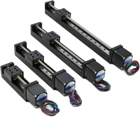 S25HH0 T-Type CNC انزلاق الجدول السكك الحديدية المرحلة الخطية دليل النقل منصة السائر محرك مجموعة محرك طاولة منزلقة صغيرة XYZ محور الجدول (السكتة الدماغية 100 مم، الملعب 6 مم) in Kuwait