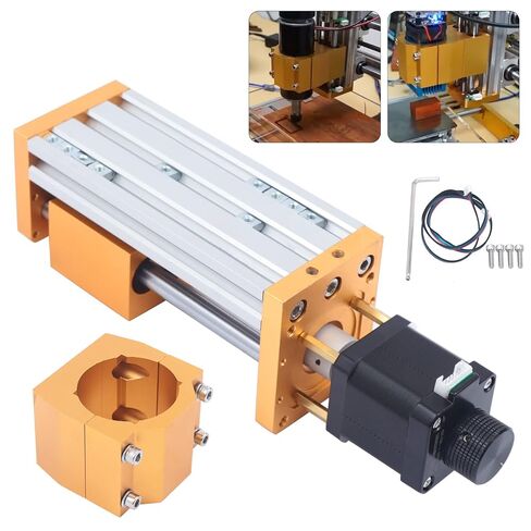 cnc3018plus المعادن cnc z محور السكتة الدماغية، 85mm محرك متدرج z محور انزلاق الجدول الكرة المسمار الخطي المرحلة الشريحة لآلة cnc t8 قفل الجوز 300 واط 500 واط 800 واط المغزل in Kuwait