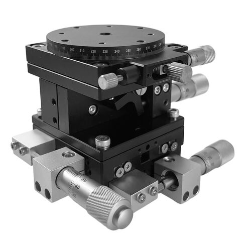 DISJEST Precision XYZR 4 محاور 2.36 بوصة × 2.36 بوصة مرحلة خطية، رقم المحمل LT60-LM، طاولة منزلقة لتحديد المواقع يدويًا، منصة ضبط 60 × 60 مم in Kuwait