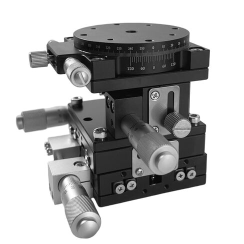 DISJEST Precision XYZR 4 محاور 2.36 بوصة × 2.36 بوصة مرحلة خطية، رقم المحمل LT60-LM، طاولة منزلقة لتحديد المواقع يدويًا، منصة ضبط 60 × 60 مم in Kuwait