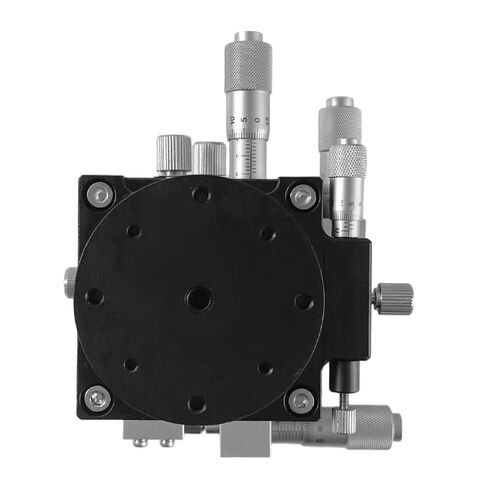 DISJEST Precision XYZR 4 محاور 2.36 بوصة × 2.36 بوصة مرحلة خطية، رقم المحمل LT60-LM، طاولة منزلقة لتحديد المواقع يدويًا، منصة ضبط 60 × 60 مم in Kuwait